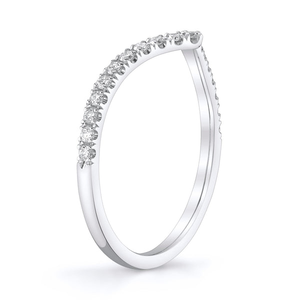 Wishbone Diamond Ring in 14k White Gold