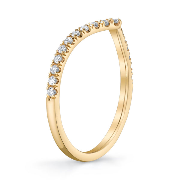 Wishbone Diamond Ring in 14k Yellow Gold