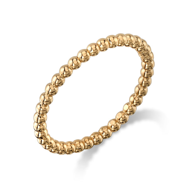Bead Ring in Yellow Gold (2mm)