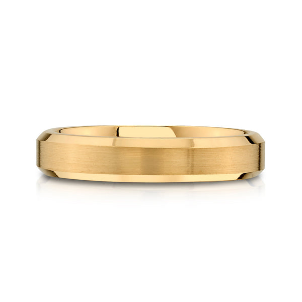 Beveled Band in 14k Yellow Gold (4mm)