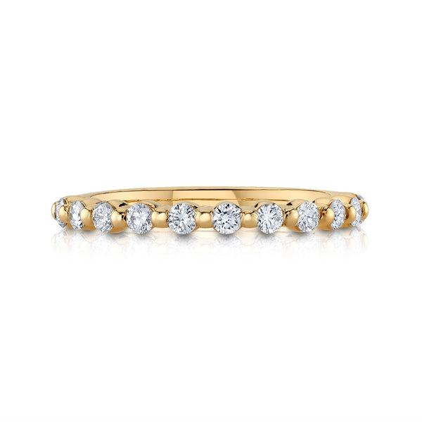Floating Lab Diamond Eternity Band in 14k Yellow Gold