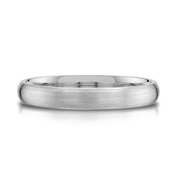 Classic Dome Brushed Band in Platinum (3mm)