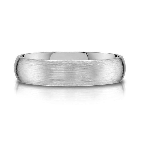 Classic Dome Brushed Band in Platinum (5mm)