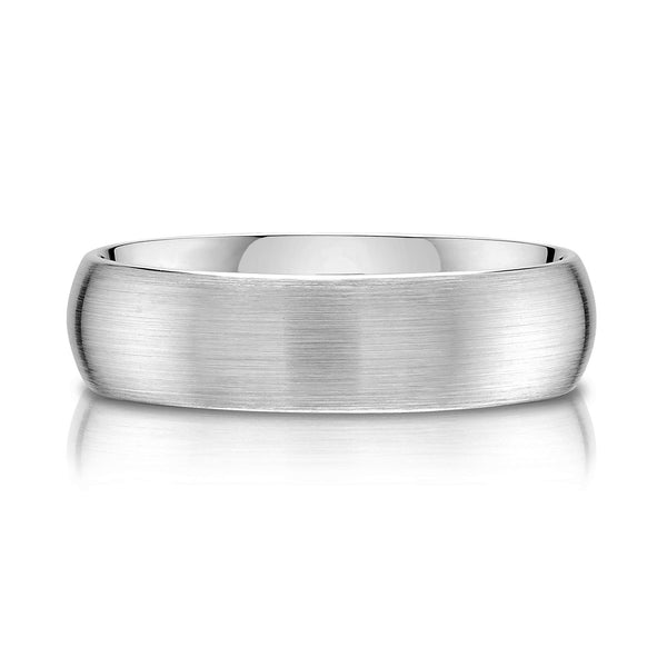 Classic Dome Brushed Band in Platinum (6mm)