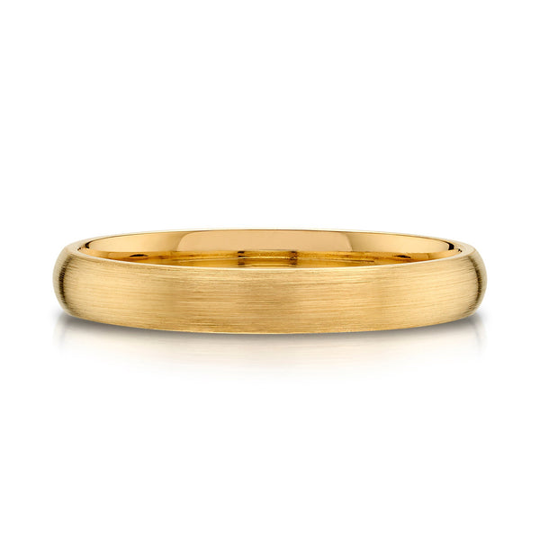 Classic Dome Brushed Band in 14k Yellow Gold (3mm)