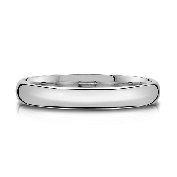 Classic Dome Polished Band in Platinum (3mm)