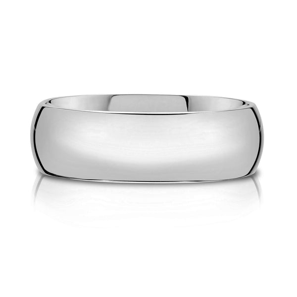 Classic Dome Polished Band in Platinum (7mm)