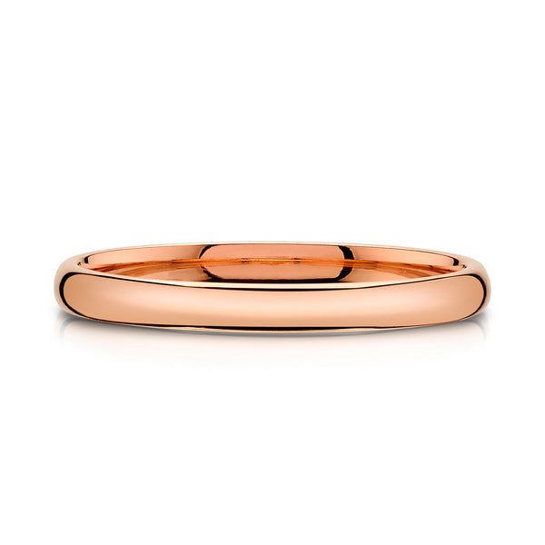 Classic Dome Polished Band in 14k Rose Gold (2mm)