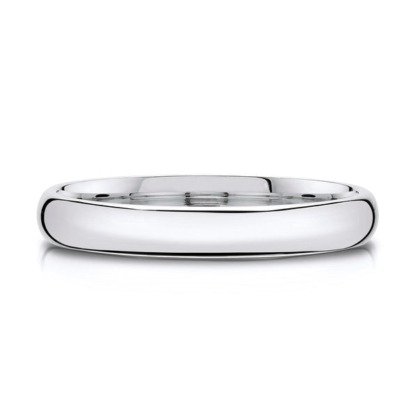 Classic Dome Polished Band in 14k White Gold (3mm)
