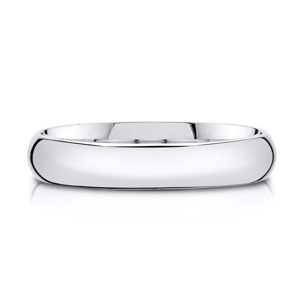 Classic Dome Polished Band in 14k White Gold (4mm)