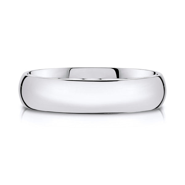 Classic Dome Polished Band in 14k White Gold (5mm)