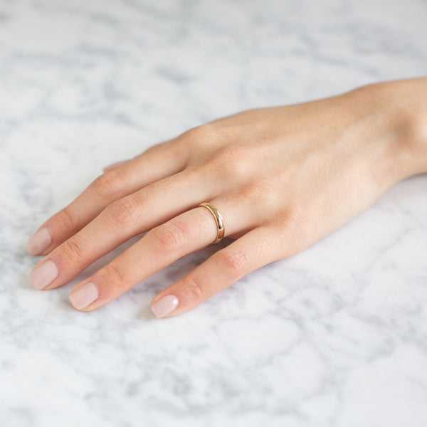Classic Dome Polished Band in 14k Yellow Gold (3mm)