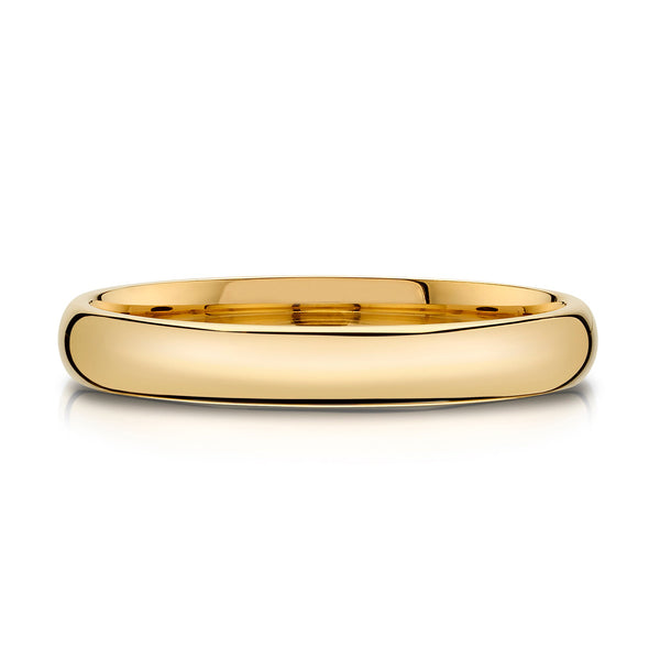 Classic Dome Polished Band in 14k Yellow Gold (3mm)