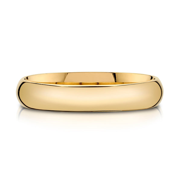 Classic Dome Polished Band in 14k Yellow Gold (4mm)