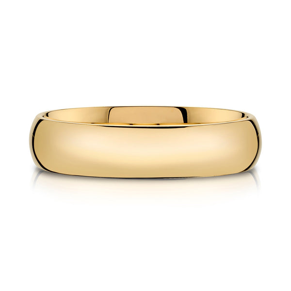 Classic Dome Polished Band in 14k Yellow Gold (5mm)