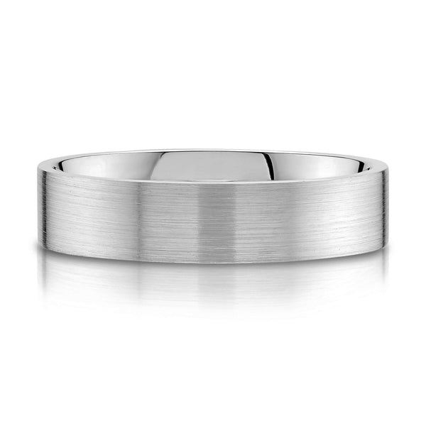 Flat Brushed Band in Platinum (5mm)