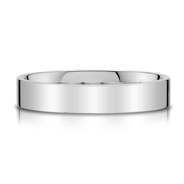 Flat Polished Band in Platinum (4mm)