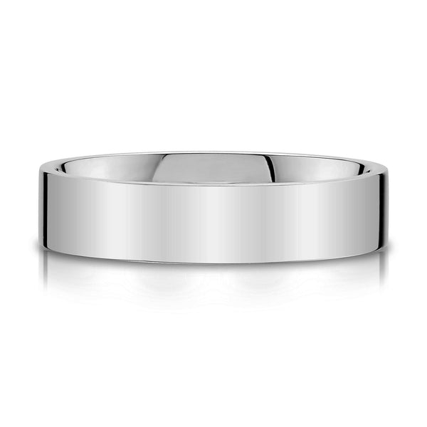 Flat Polished Band in Platinum (5mm)