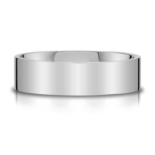Flat Polished Band in Platinum (6mm)