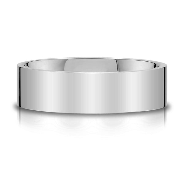 Flat Polished Band in Platinum (7mm)