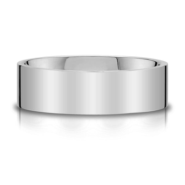 Flat Polished Band in Platinum (8mm)