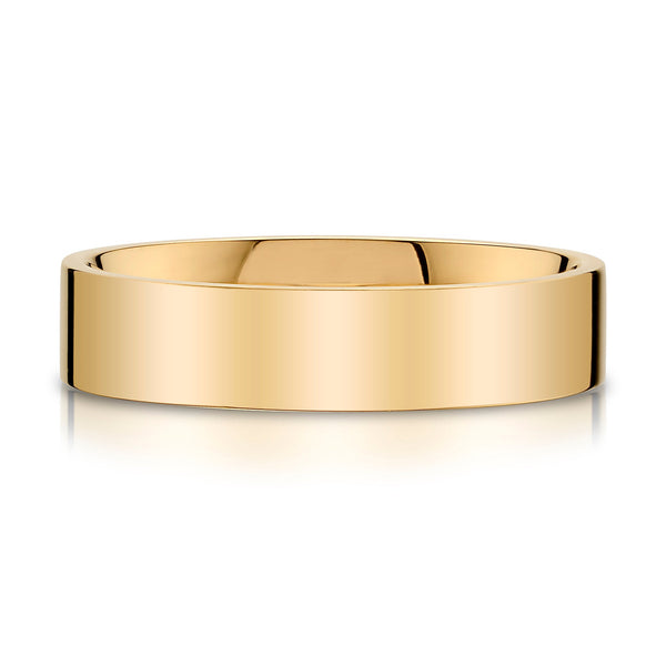 Flat Polished Band in 14k Yellow Gold (5mm)