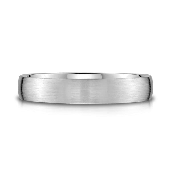 Low Dome Brushed Band in Platinum (4mm)