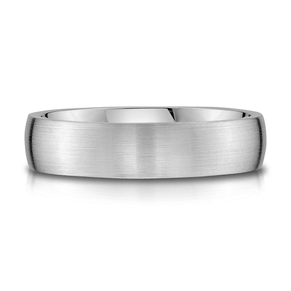 Low Dome Brushed Band in Platinum (5mm)