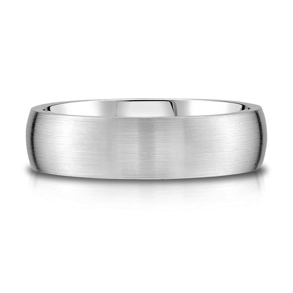 Low Dome Brushed Band in Platinum (6mm)