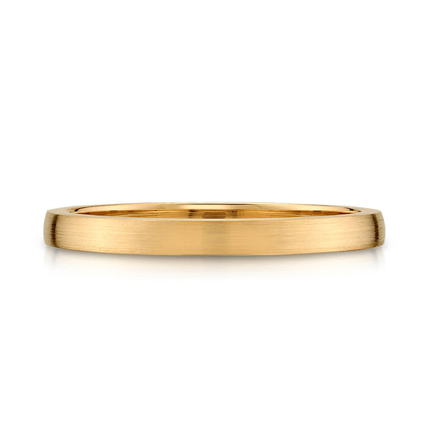 Low Dome Brushed Band in 14k Yellow Gold (2mm)