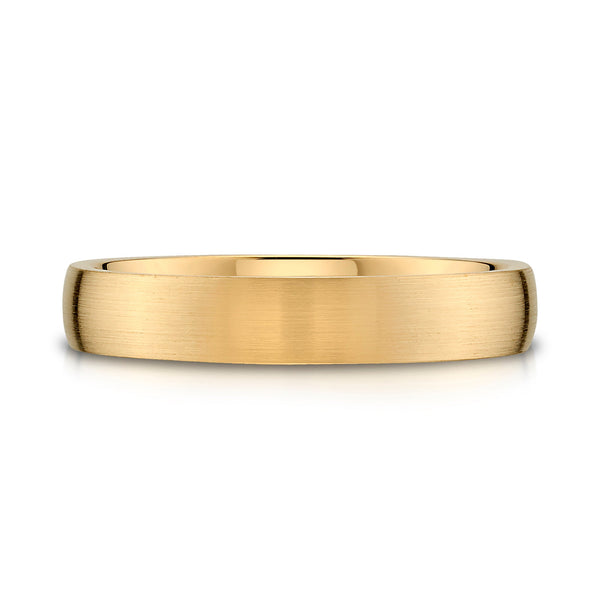 Low Dome Brushed Band in 14k Yellow Gold (4mm)