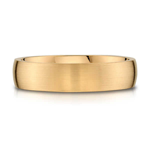 Low Dome Brushed Band in 14k Yellow Gold (5mm)