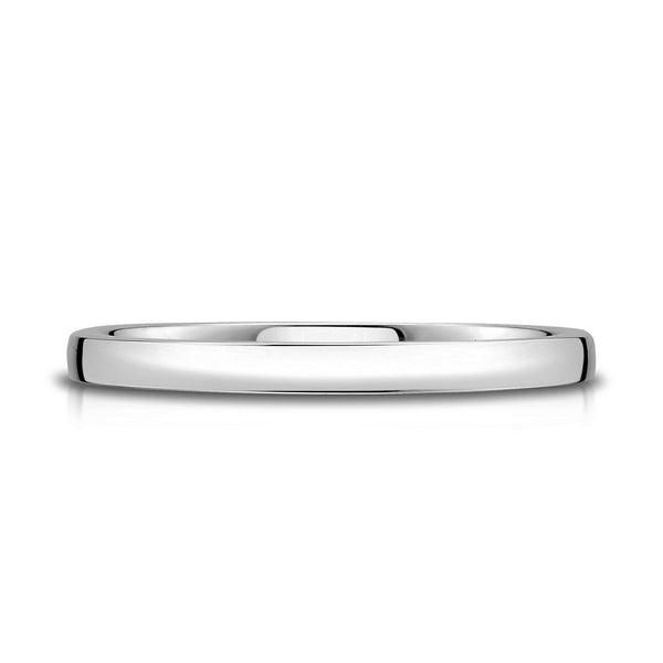 Low Dome Polished Band in Platinum (2mm)
