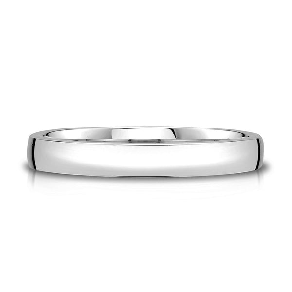 Low Dome Polished Band in Platinum (3mm)