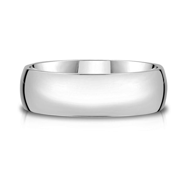Low Dome Polished Band in Platinum (7mm)