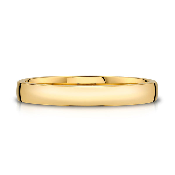 Low Dome Polished Band in 14k Yellow Gold (3mm)