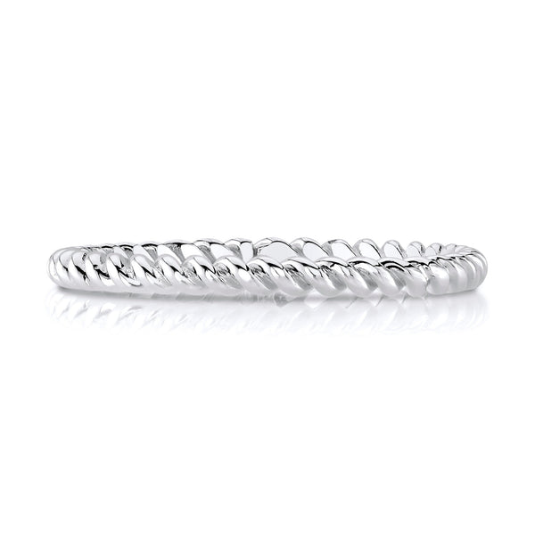 Rope Ring in White Gold (2mm)