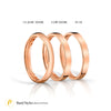 Low Dome Brushed Band in 14k Rose Gold (2.5mm)