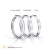 Classic Dome Brushed Band in 14k White Gold (2.5mm)