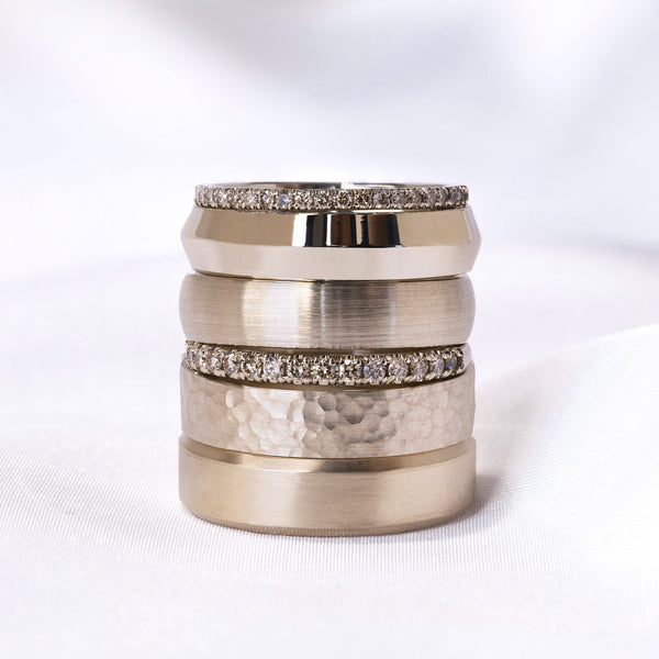 Knife Edge Brushed Band in 14k Champagne Gold (8mm)