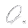 Classic Diamond Eternity Band in 18k White Gold (1.5mm)