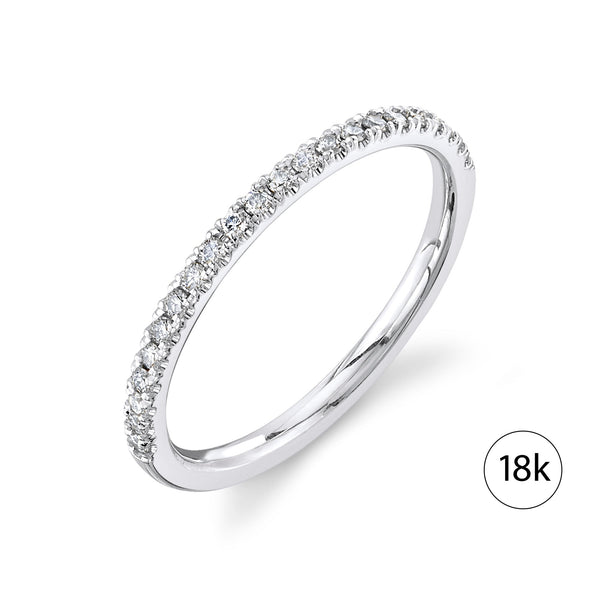 Classic Lab Diamond Eternity Band in 18k White Gold (1.5mm)