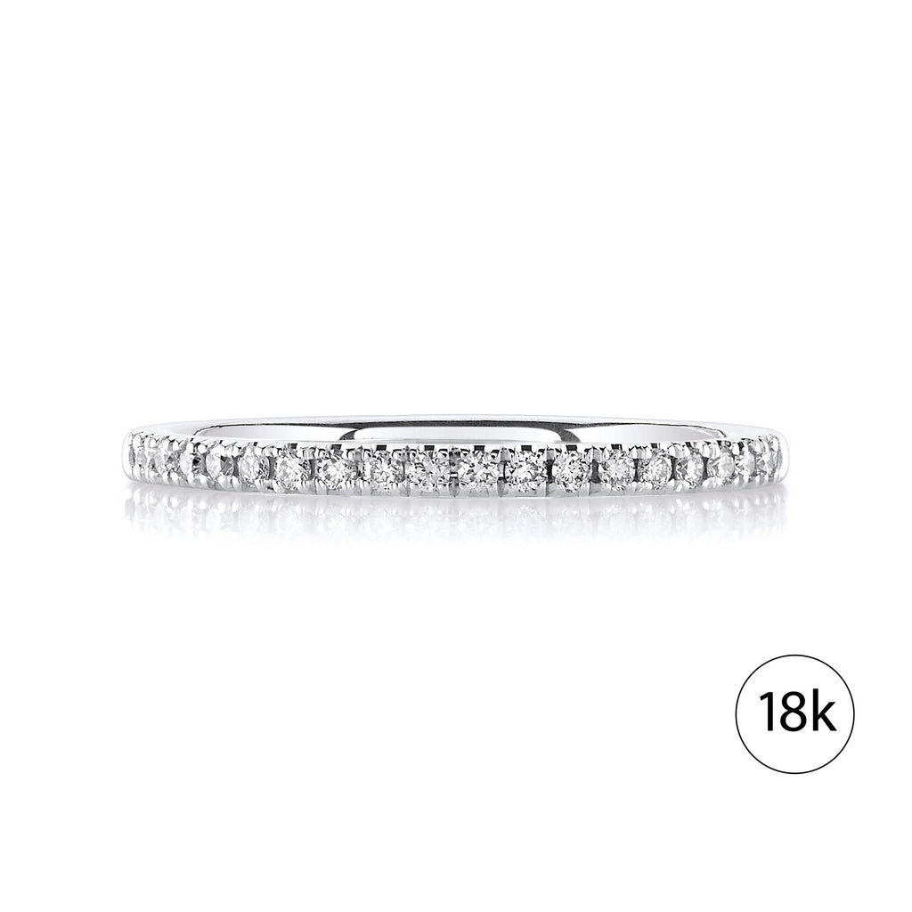 Classic Diamond Eternity Band in 18k White Gold (1.5mm)