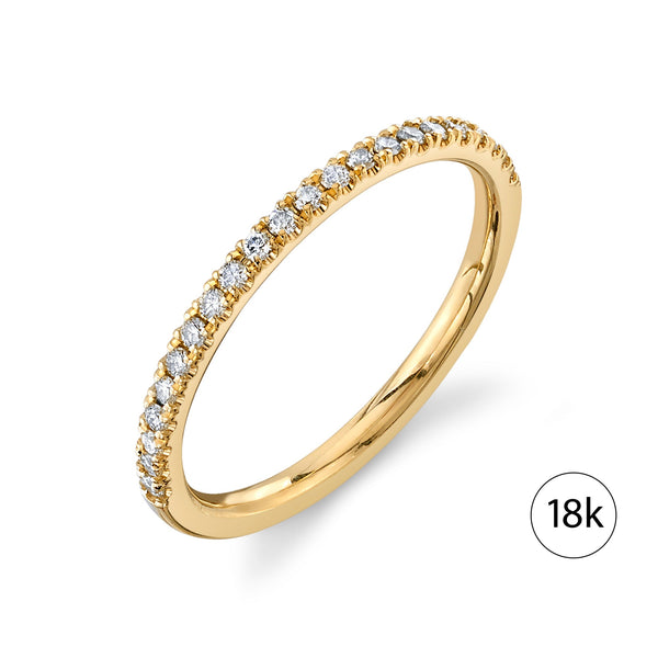 Classic Diamond Eternity Band in 18k Yellow Gold (1.5mm)
