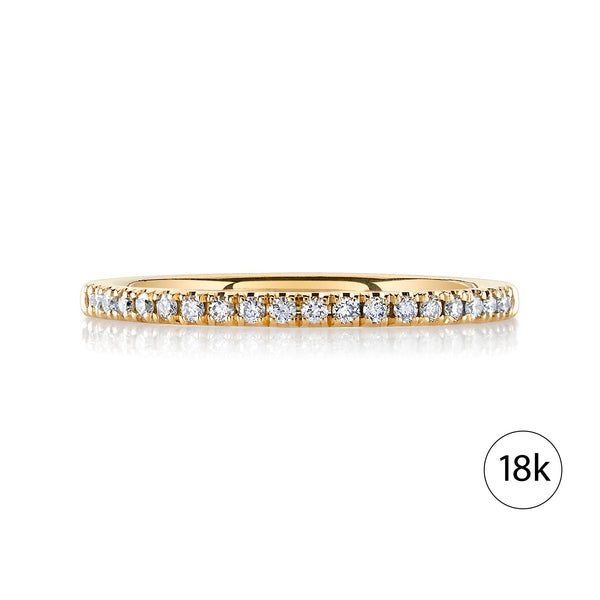 Classic Diamond Eternity Band in 18k Yellow Gold (1.5mm)