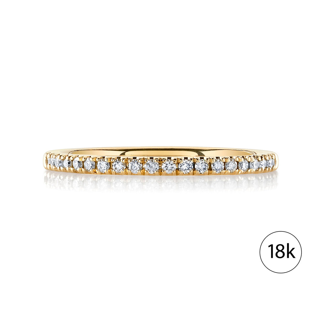 Classic Lab Diamond Eternity Band in 18k Yellow Gold (1.5mm)
