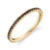 Classic Black Diamond Eternity Band in 14k Yellow Gold (1.5mm)