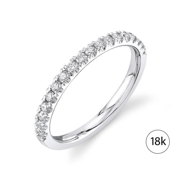 Classic Diamond Eternity Band in 18k White Gold (2mm)