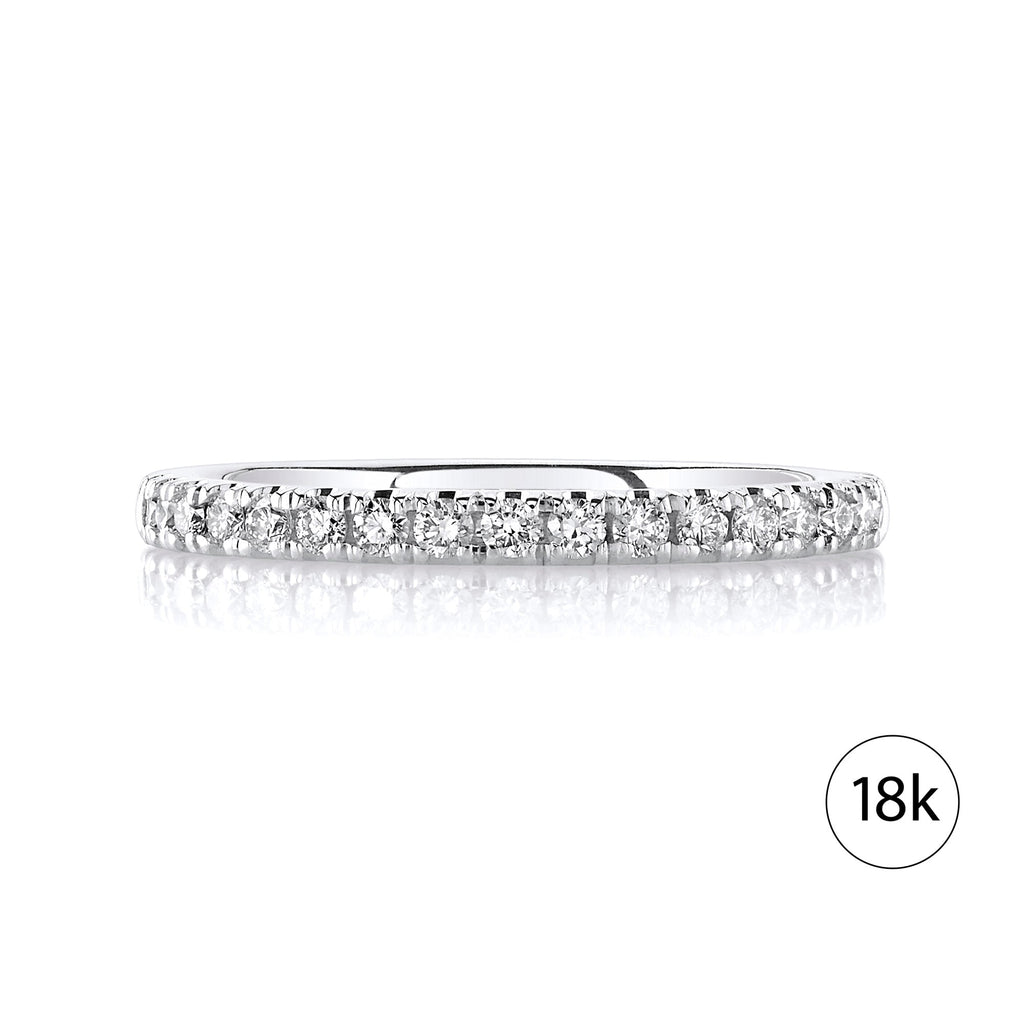 Classic Lab Diamond Eternity Band in 18k White Gold (2mm)