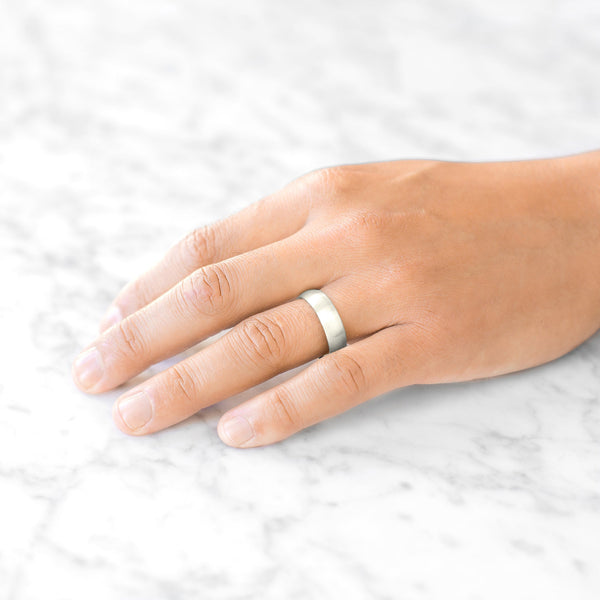 Classic Dome Brushed Band in 14k Champagne Gold (6mm)